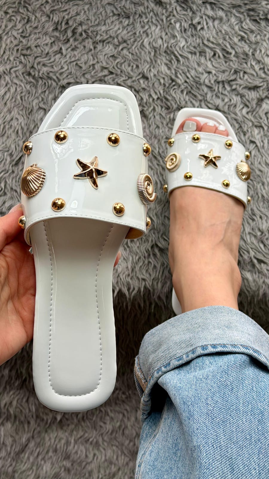 Sandalia conchas - Blanco