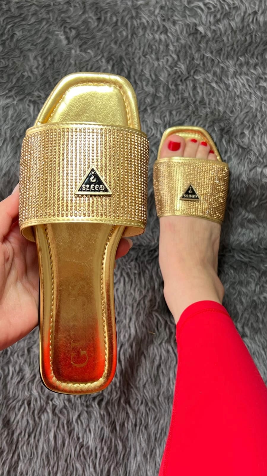 Sandalia brillos - Oro
