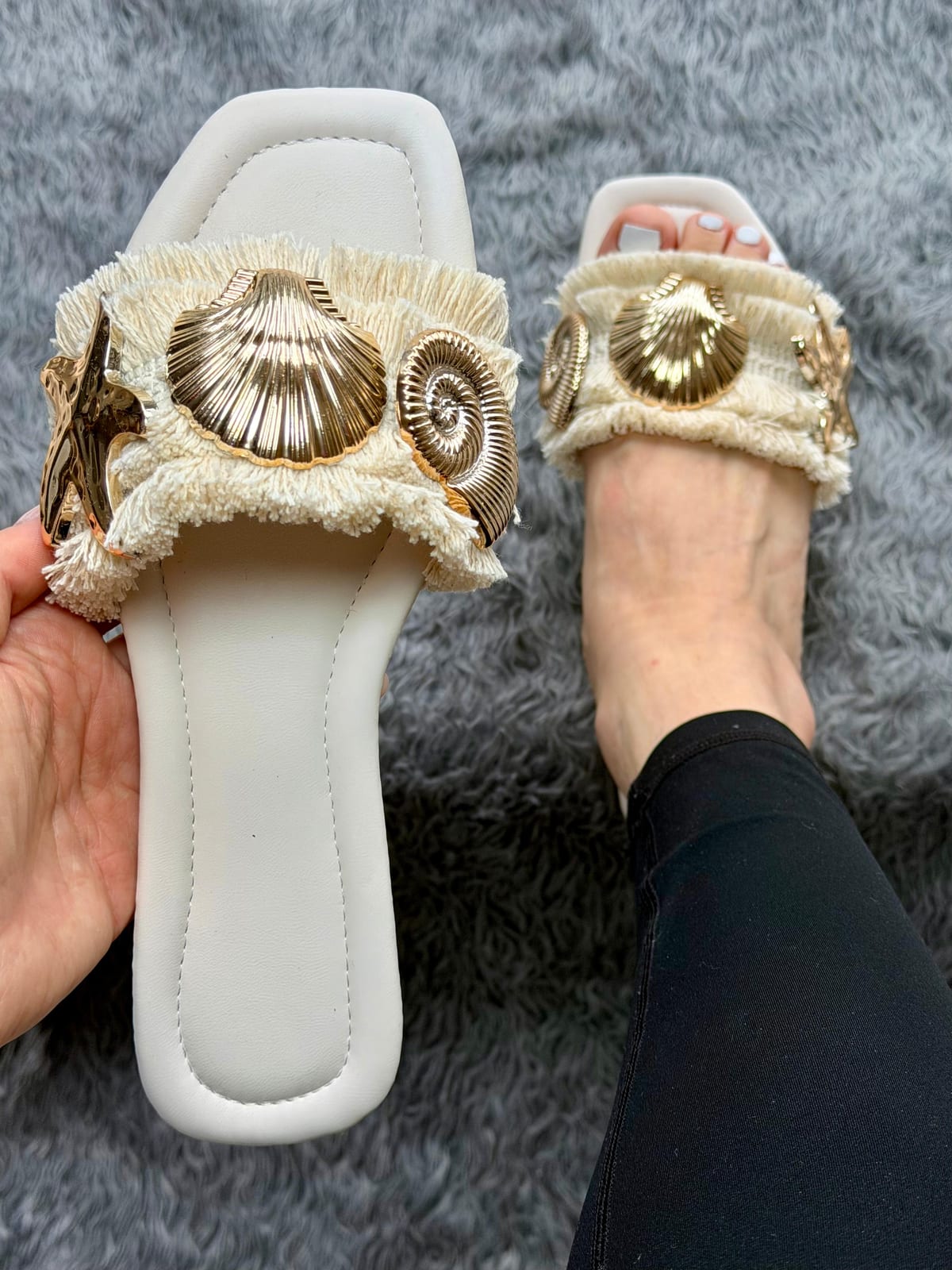 Sandalia conchas big - Blanco