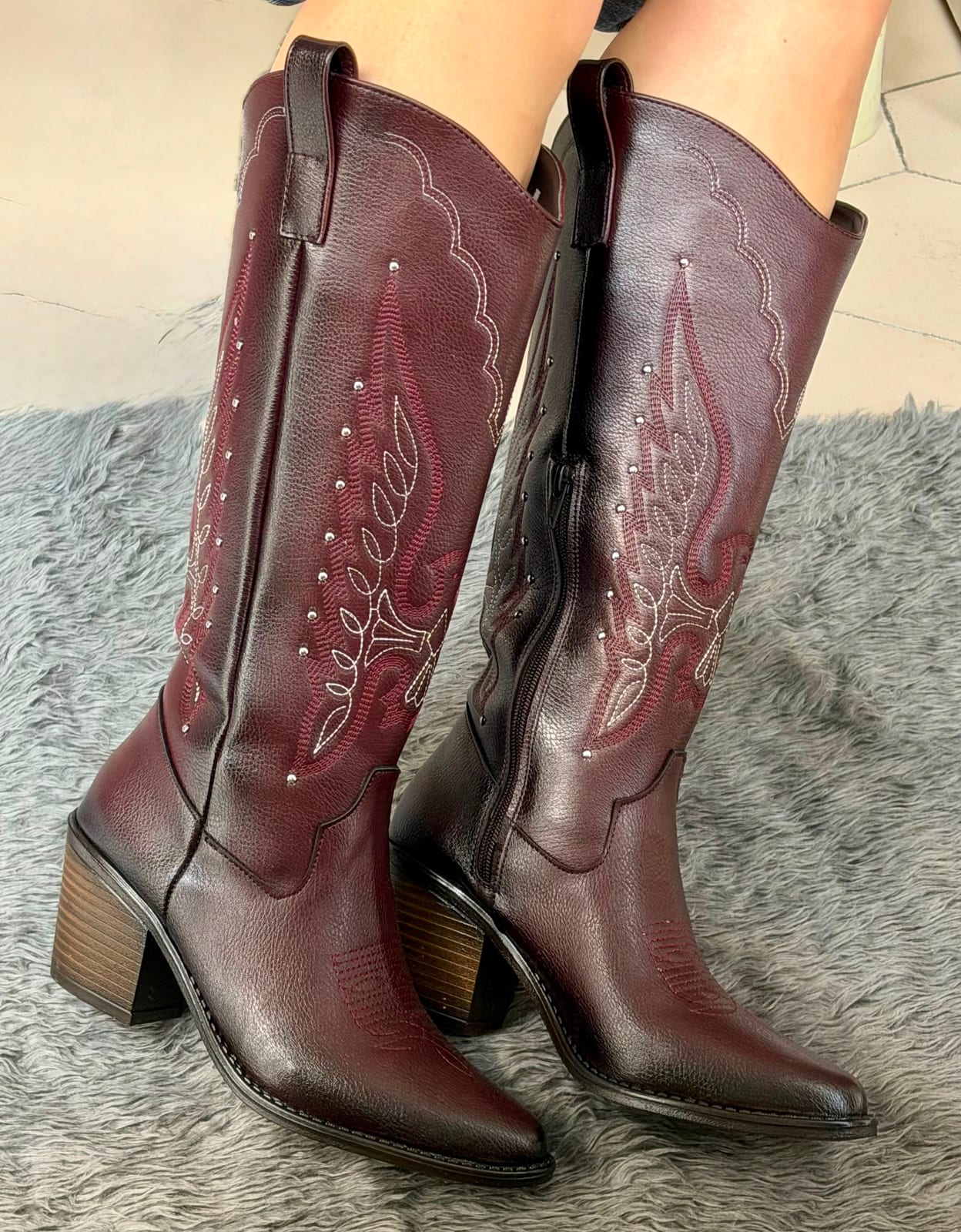 Bota vaquera alta aguila romeo - Vino