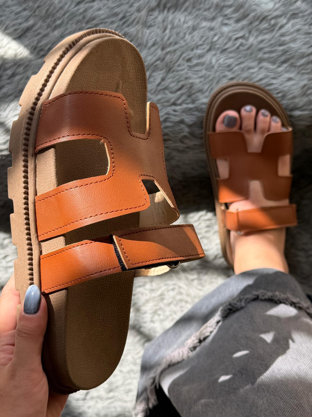 Huarache H broche - Cafe