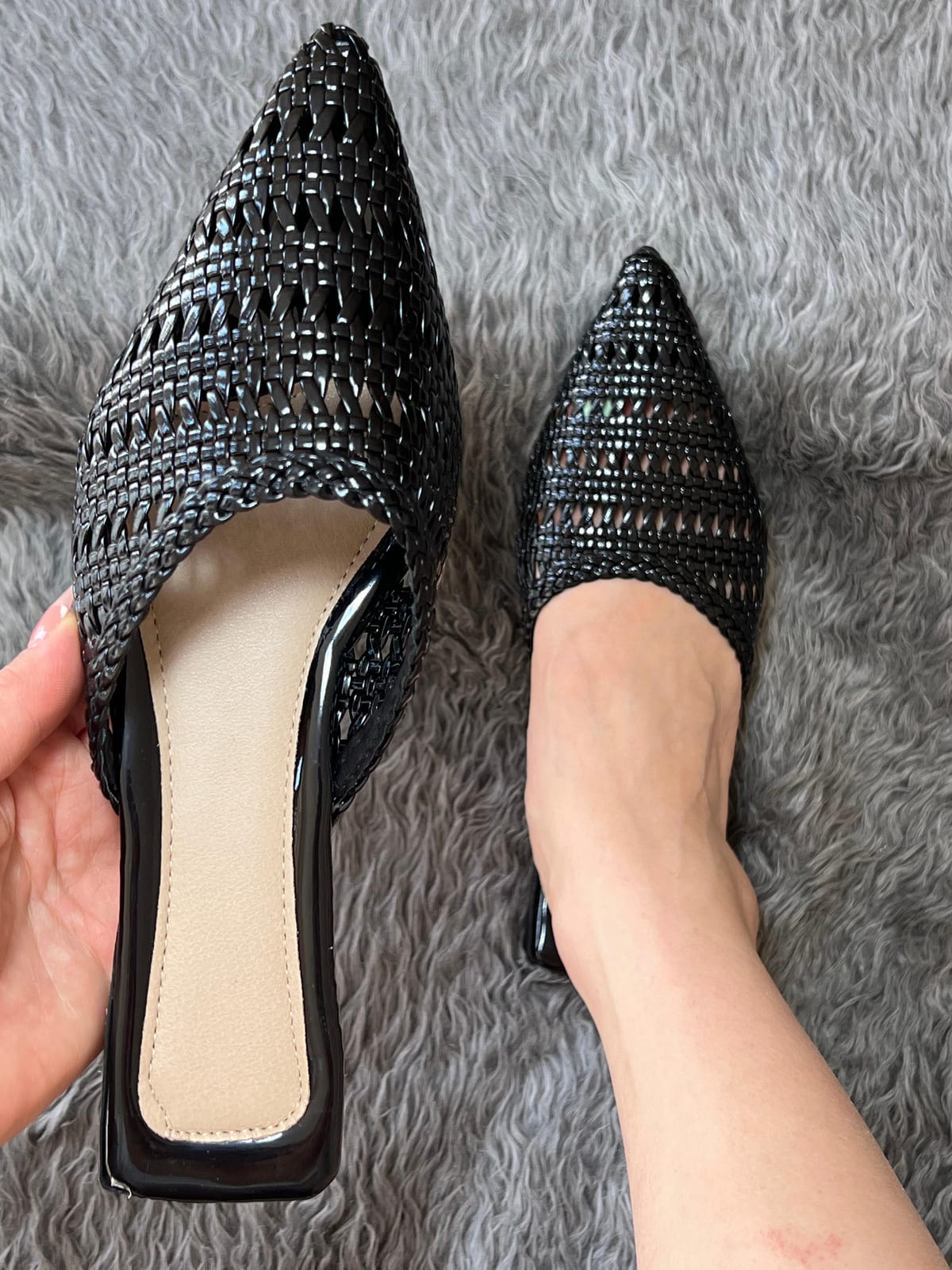 Mule picudo chinela especial - Negro